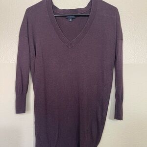 Banana Republic Women's Purple V-Neck Loose Fit Sweater XS. Vintage